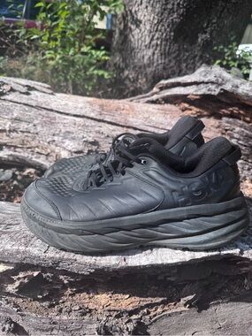 Hoka One One Bondi SR Wide Women's Size 14 2E Black Slip Resistant Shoes
